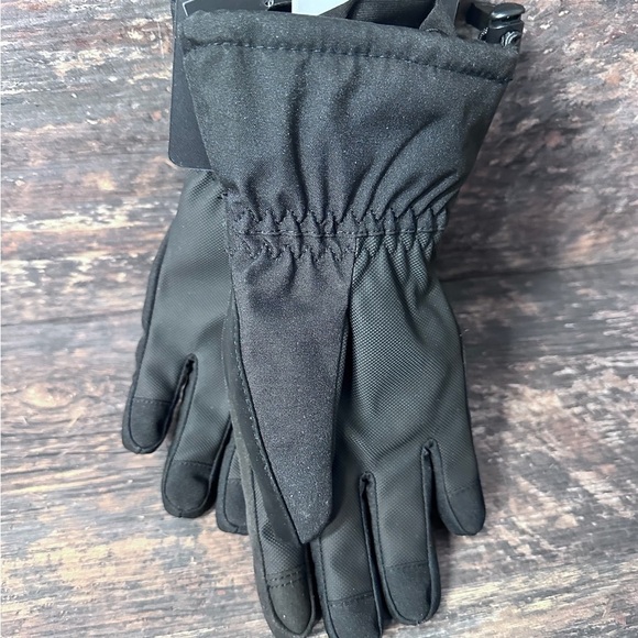 Rheafon Ski Snow Black Winter Gloves Waterproof Adjustable Cuffs Mens Medium - Picture 3 of 7